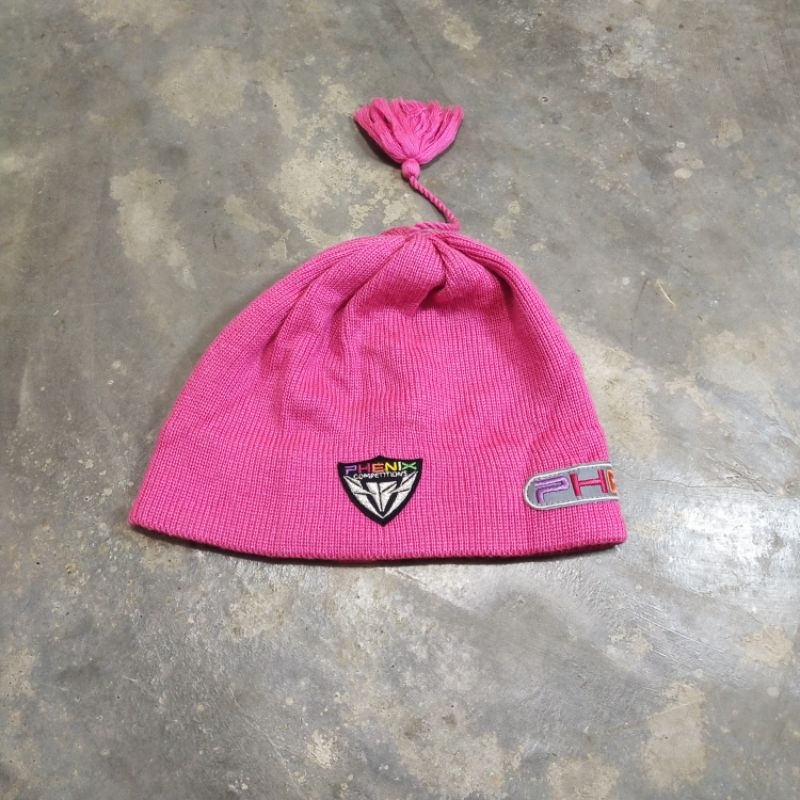 jual Beanie hat phenix pink sky second original
