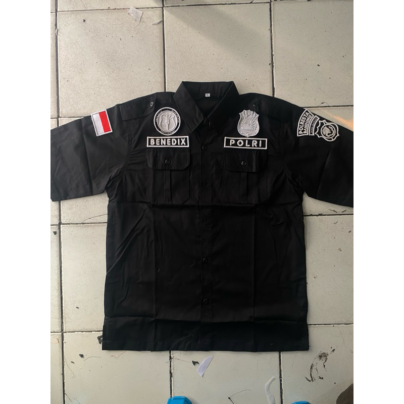 KEMEJA PDL POLRI CUSTOM BORDIR FULL TIMBUL POLRI
