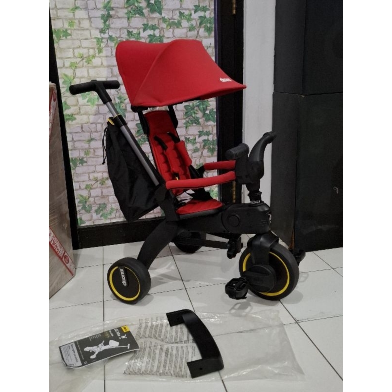 doona liki trike s3 preloved red flame sepeda roda tiga anak