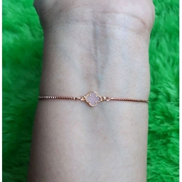 Gelang Tali  Serut  Rose Gold Variasi Vanclieef Pink Semar Nusantara