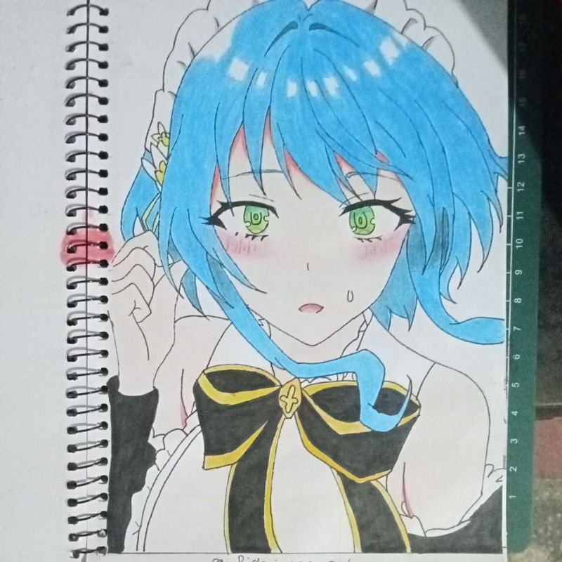 sketsa anime berwarna