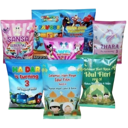 

POUCH SNACK JUMBO CUSTOM KANTONG SNACK ULTAH RESLETING CUSTOM Fadhilsouvenir