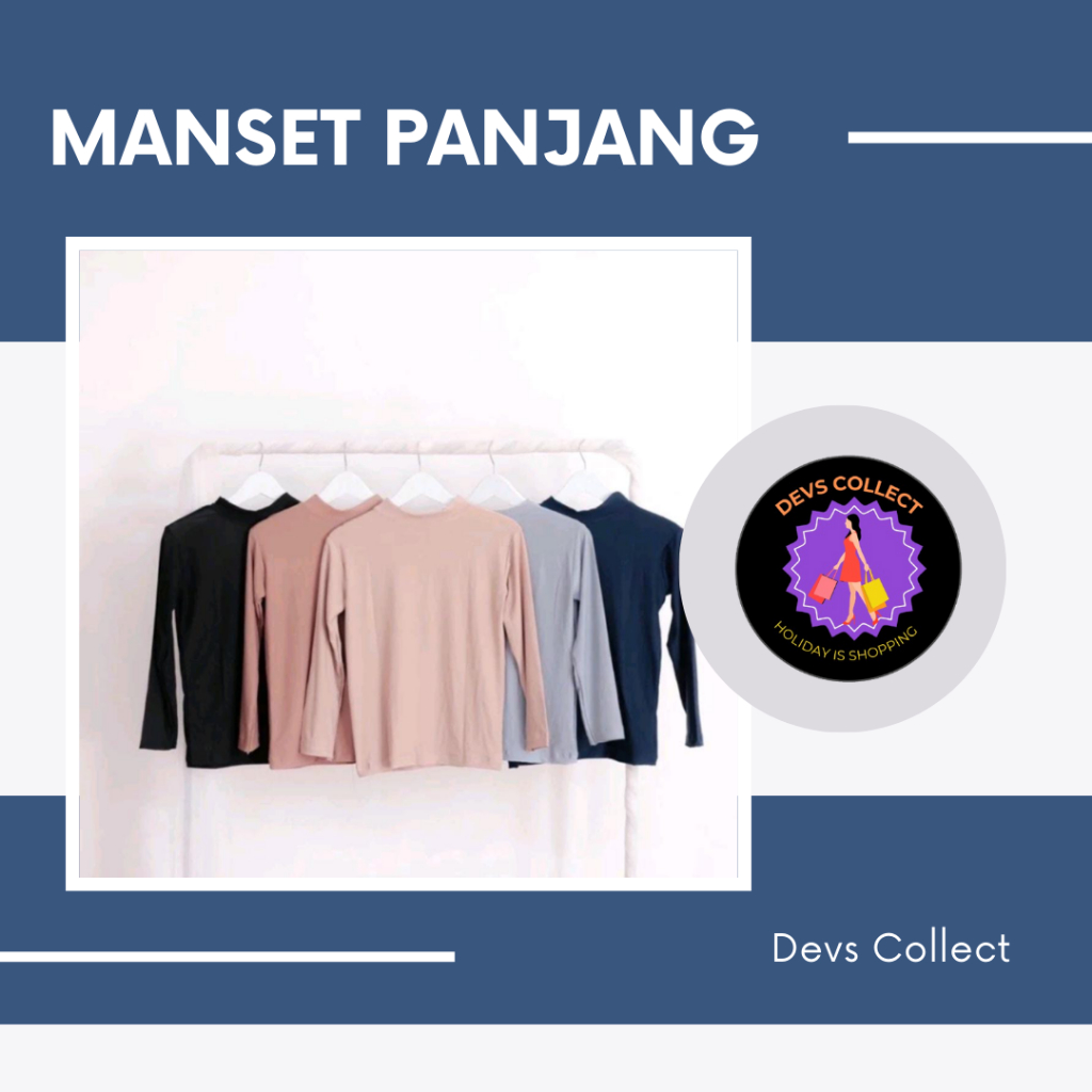 Manset baju Lengan Panjang I Ukuran JUMBO DAN STANDAR DALAMAN HIJAB INNER KAOS SPANDEK Devs Collect