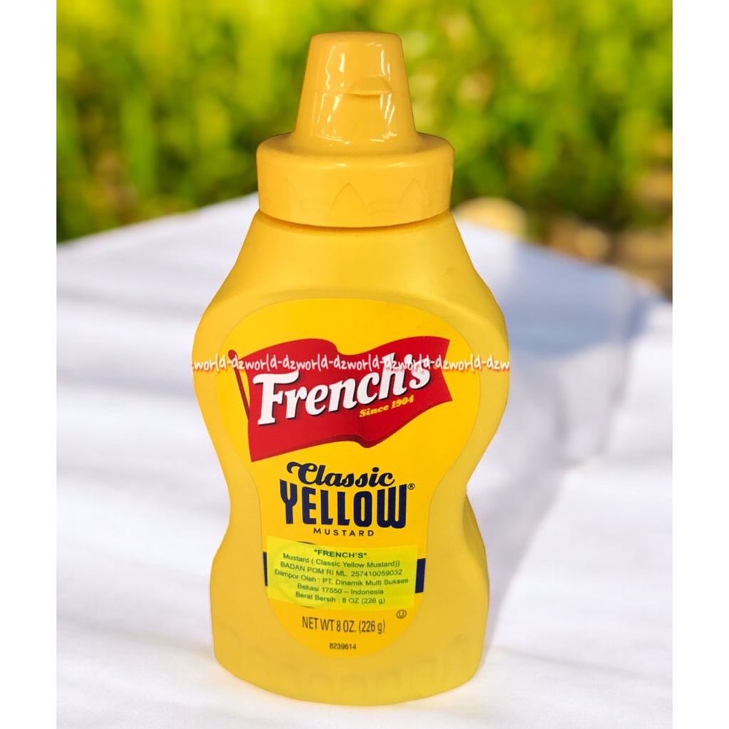 

French's Classic 226gr Yellow Mustard 226 gram Penyedap Masakan Franch Tidak Mengandung Lemak Frenchs Klassik