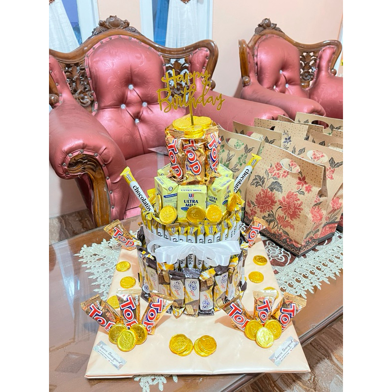 

cake snack tower 4 tingkat