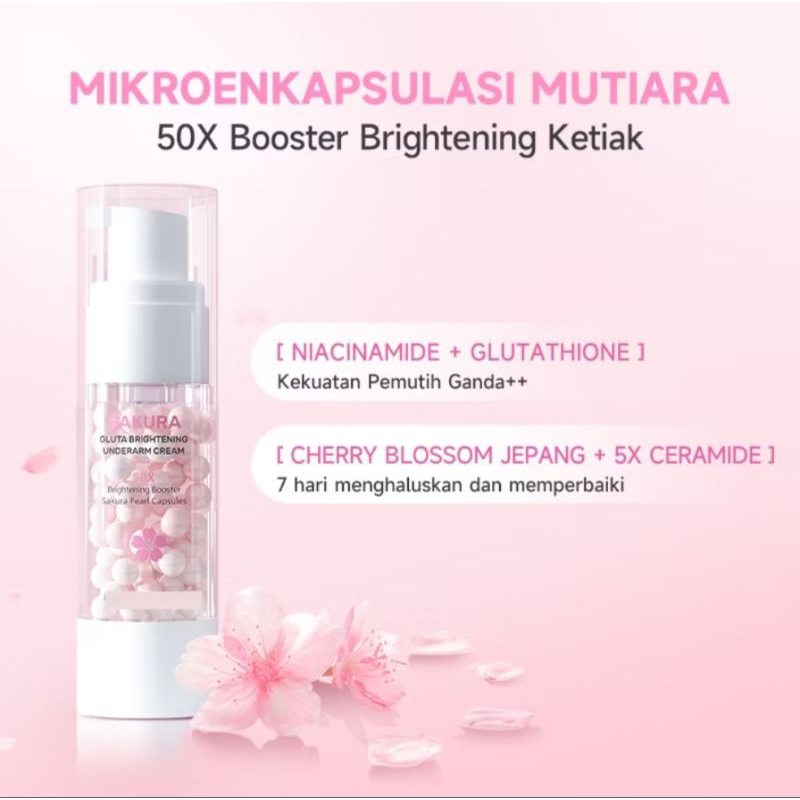 Gmeelan Sakura Gluta Brightening Underarm whitening cream 12ml