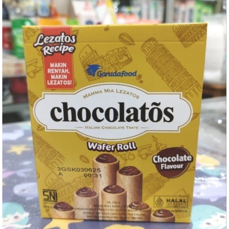 

Chocolatos Wafer Roll Cokelat Box isi 24