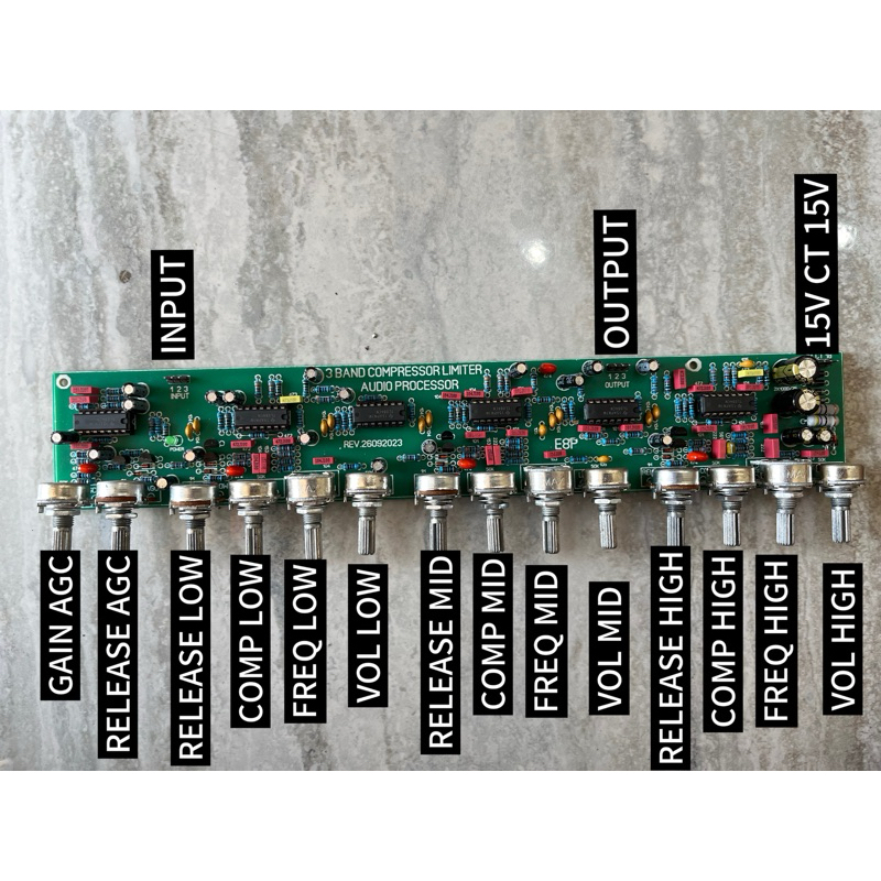 KIT BROADCAST AUDIO PROCESSOR 3 BAND AUDIO COMPRESSOR LIMITER