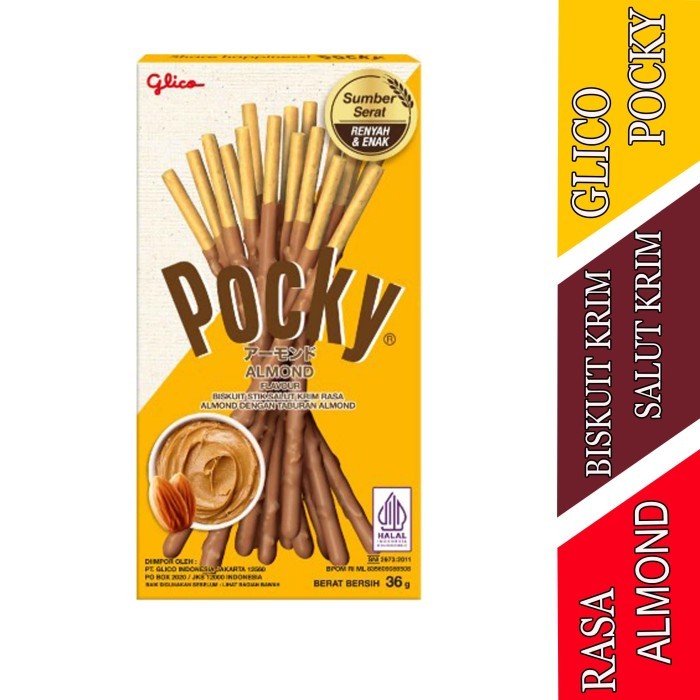 

Pocky Biskuit Stick Glico Rasa Almond, Stik Strawberry, Coklat, Almond, Cookies Cream, Milky Matcha 45gr