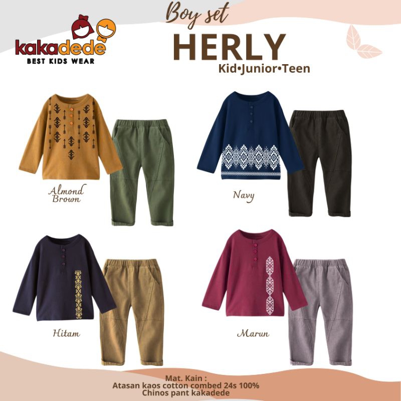 Herly Set by kakadede (Kaos celana set anak laki laki)