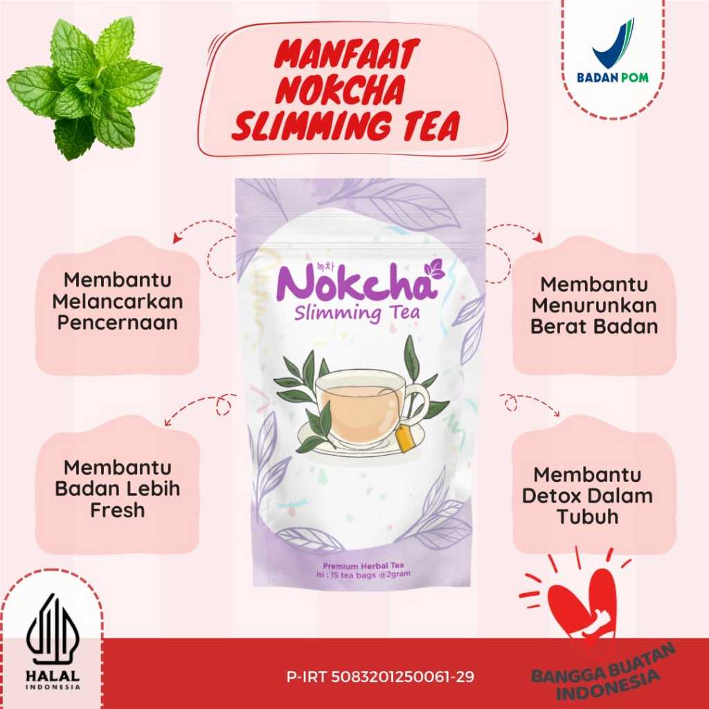 Nokcha Slimmingtea Ampuh Melangsingkan Badan Dan Mengecilkan Perut Buncit Teh Pelangsing Penurun Ber
