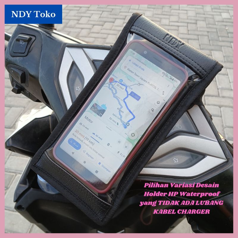 Holder HP Motor Waterproof, Tas HP Motor Waterproof, Holder HP Ojek Online, Variasi Tidak Ada Lubang