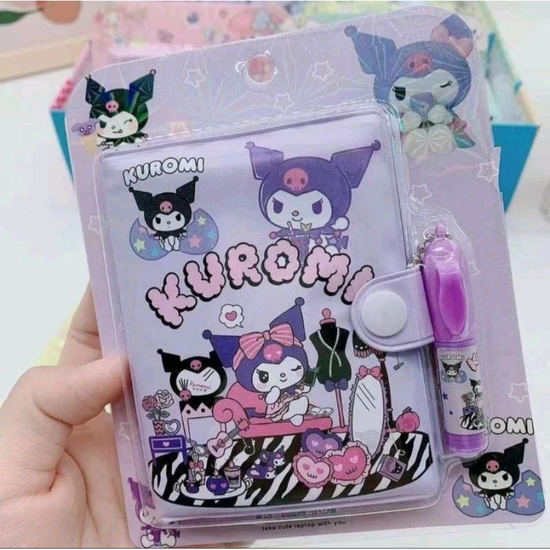 

BUKU NOTEBOOK SANRIO KUROMI NOTEBOOK DENGAN PULPEN DIARY