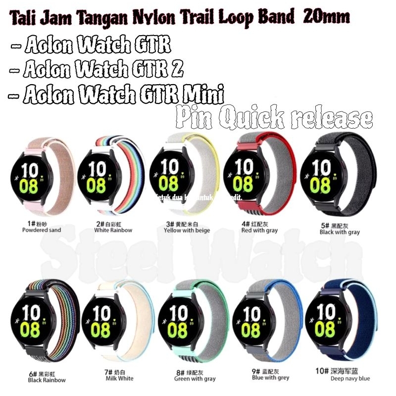 NFW Nylon Strap 20mm Aolon Watch GTR / Aolon Watch GTR 2 / Aolon Watch GTR Mini Tali Jam Tangan Nylo