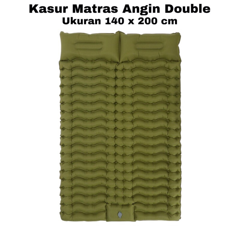 Taffsport Kasur Matras Angin Double Moistureproof Foldable HQ 200 Ukuran 140x200cm - Matras Angin Ca