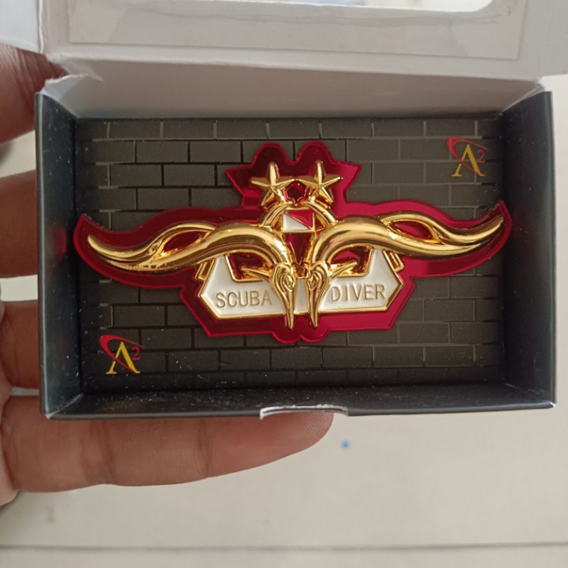 super exclusive brevet wing pin pdh scuba diver akip bintang 2 dasar mika mirror