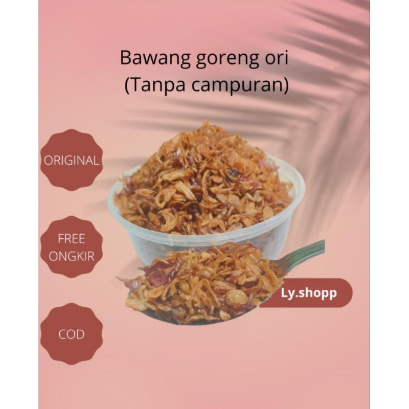 

BAWANG GORENG MERAH ASLI TANPA CAMPURAN, ENAK, GURIH, RENYAH isi 200 gram