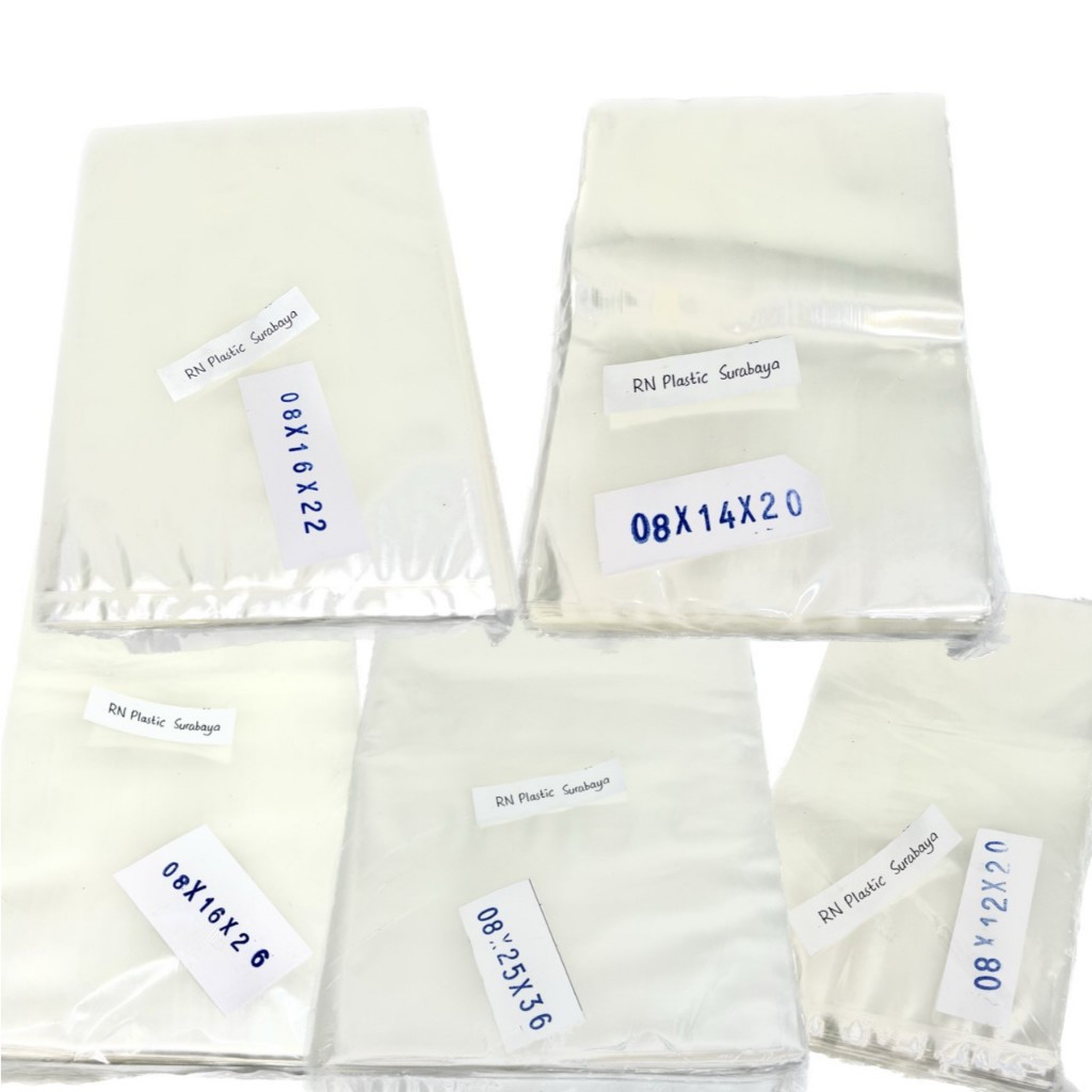 Plastik PP mika tebal / Plastik PP tebal 08 bening / Plastik kemasan makanan ringan