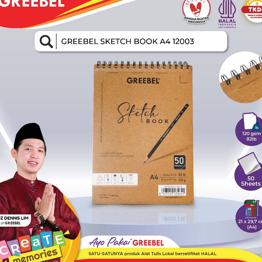 

CUCIGUDANG GREEBEL SKETCHBOOK A4 123 Buku Gambar Sketsa Drawing Book