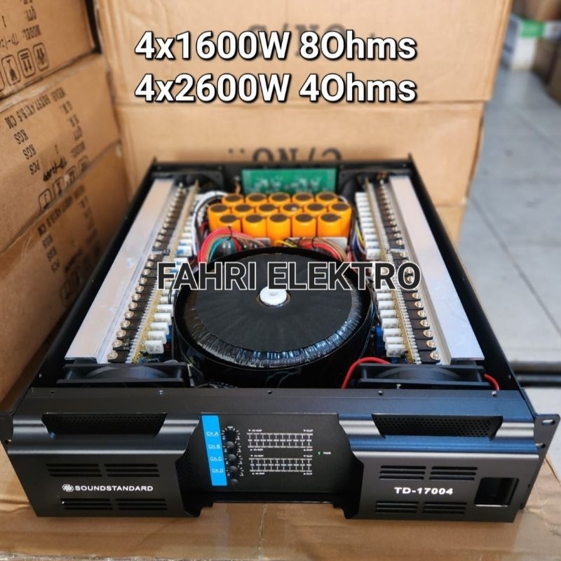 Power Soundstandard TD17004 Class H Power 4 Channel 4x1600W Soundstandard TD 17004