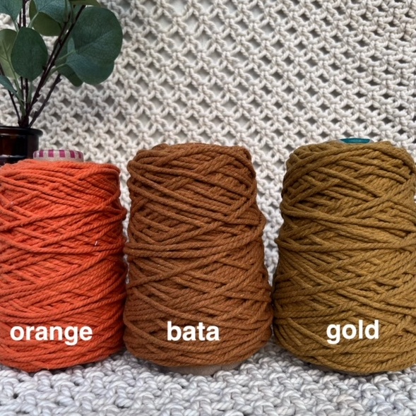 

TERLARISSS Tali macrame katun 5gr cotton rope benang warna