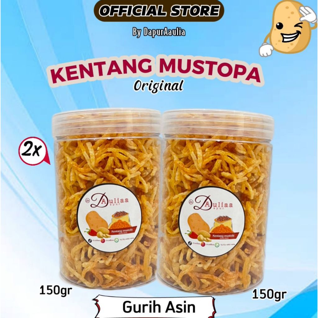 

[paket beli 2] Kentang mustofa gurih toples 750ml asin gurih enak kriuk untuk anak