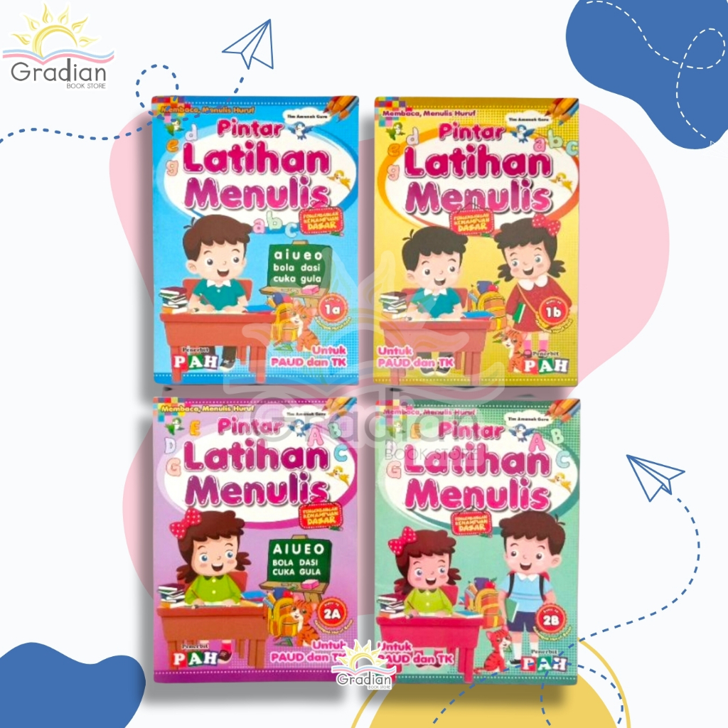 Buku TK PAUD Pintar Latihan Menulis ABC Huruf Besar dan Kecil - Buku Anak Sekolah TK PAUD Murah