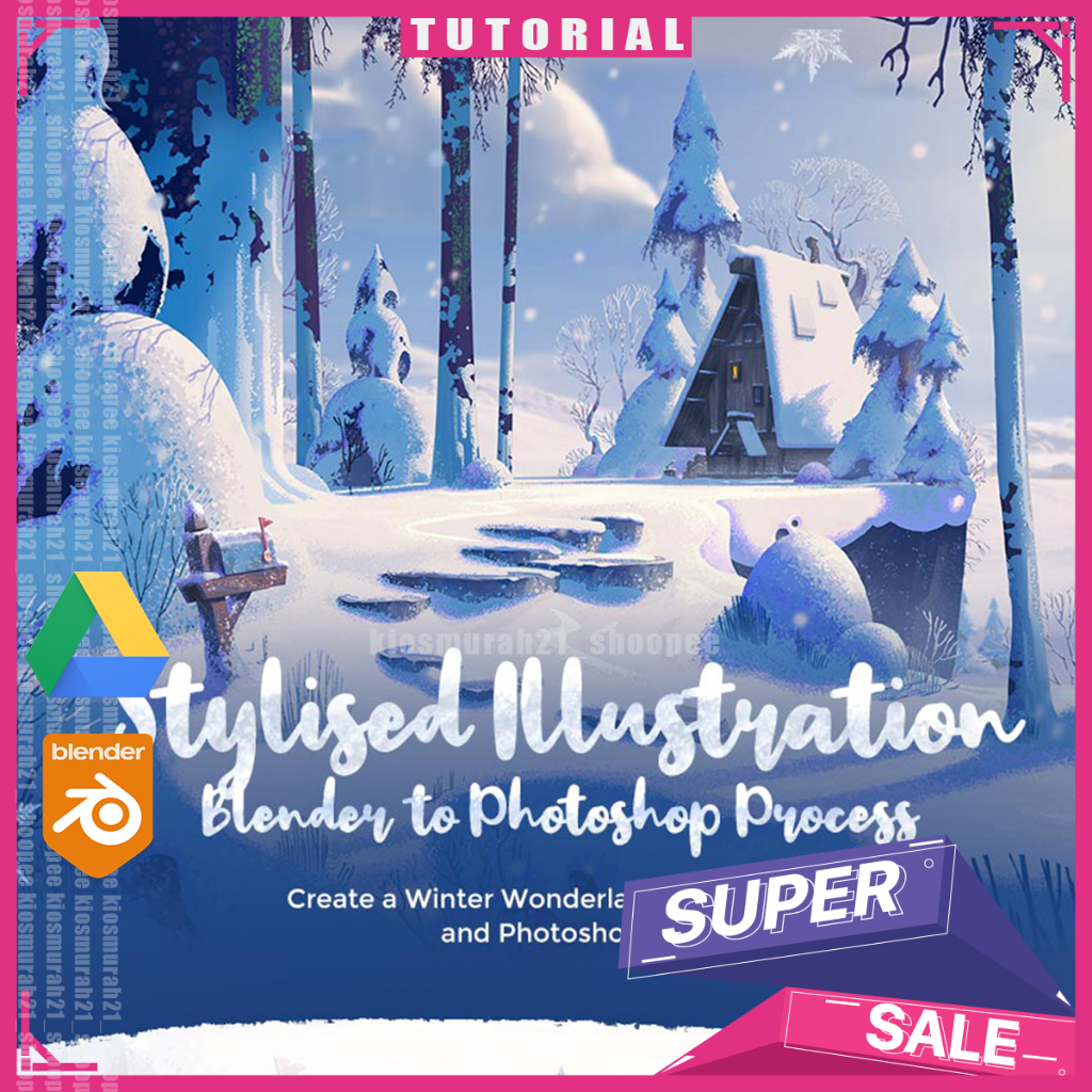 Stylised Illustration Blender to Photoshop Process 2021 Blender 3D Tutorial