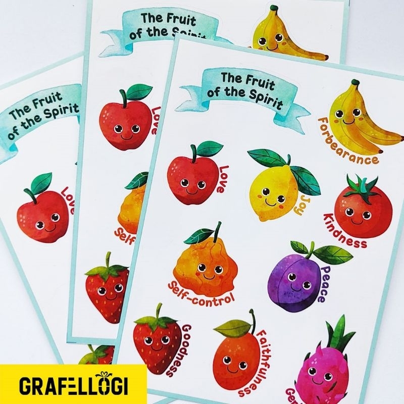 

Sticker set rohani "The Fruit of The Spirit" (Buah Roh)