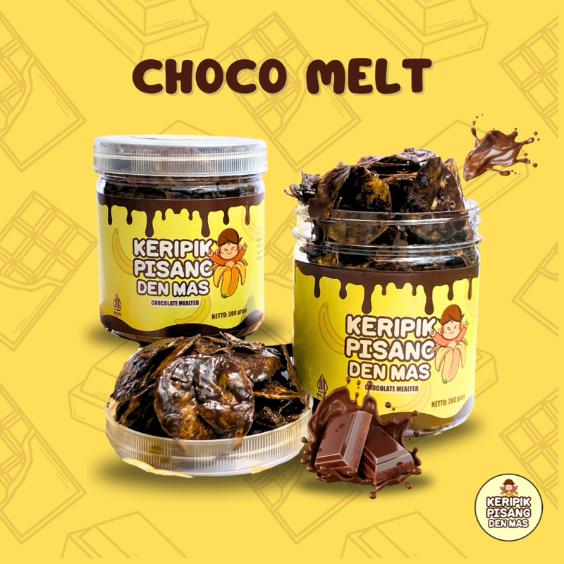 

DENMAS SNACK - KERIPIK PISANG COKELAT LUMER VARIAN CHOCO MELT - KEMASAN TOPLES 600ML