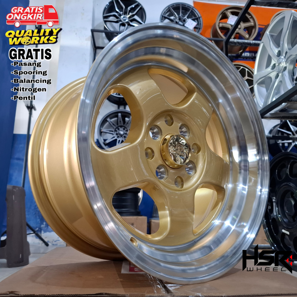 Velg Mobil Celong Ring 15 Lebar 7/8 Pcd 4 Et40/33 Hsr Wheel Brisket