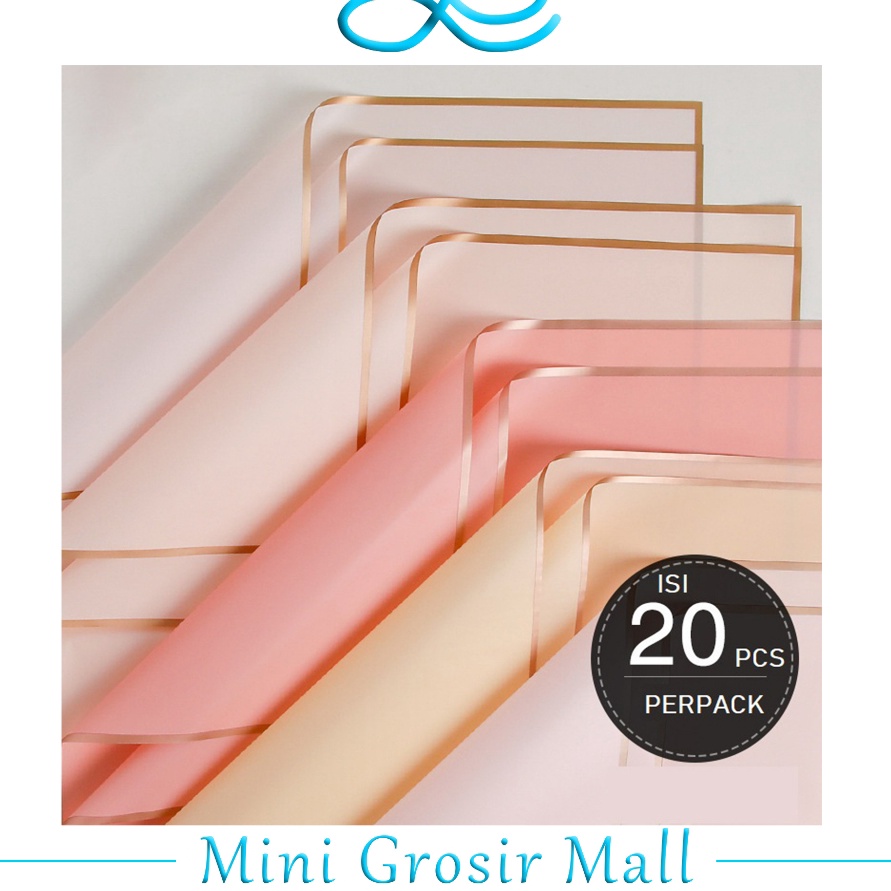 

BIG SALE 1 PACK ISI 2 LEMBAR Kertas Bunga Buket List Gold Emas Cellophane Flower Wrapping Pack List Gold KB1