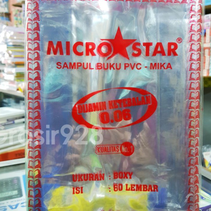 

BERKAH Sampul Buku PVC Mika BOXY Micro Star 6 isi 6 lembar