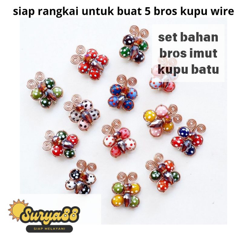 Set Bahan Manik Manik Buat Kupu-kupu Batu Wire