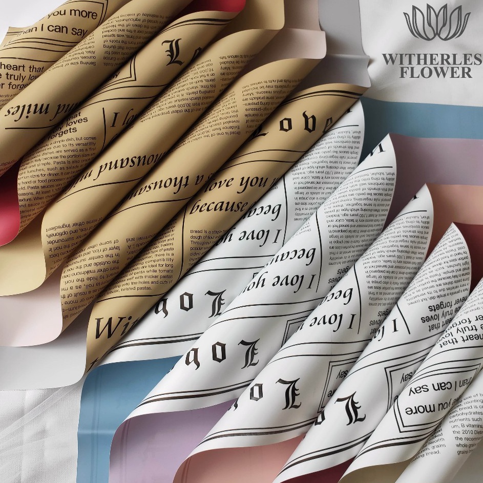 

NEW PRODUCT 1 2 LEMBAR Cellophane BiColor Vintage Newspaper Kertas Buket Bunga Florist Flower Wrapping Paper Kertas Koran