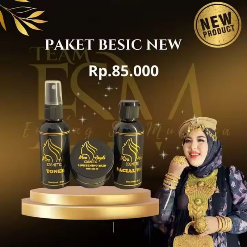 Paket skincare glowing basic MH dengan kemasan terbaru, produk mira hayati kosmetik asli putih perma