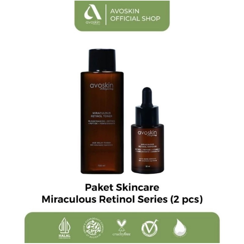 Paket Skincare Avoskin Miraculous Retinol Series (2 pcs)