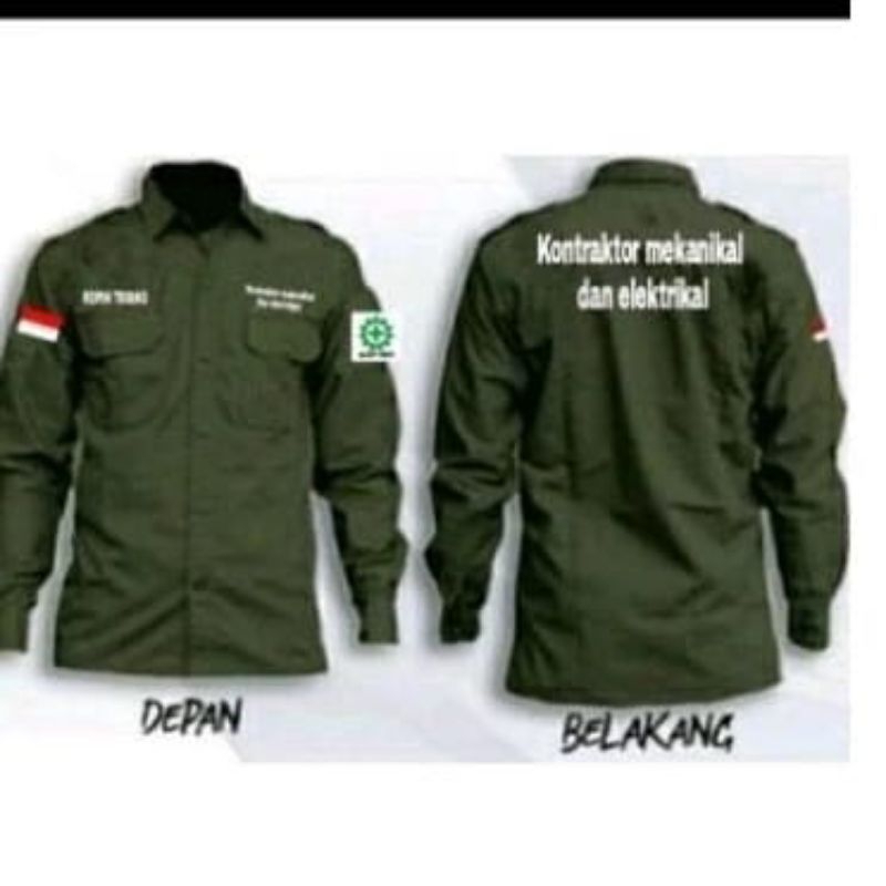 kemeja kerja baju pdh seragam kerja bordir suka suka bordir custome