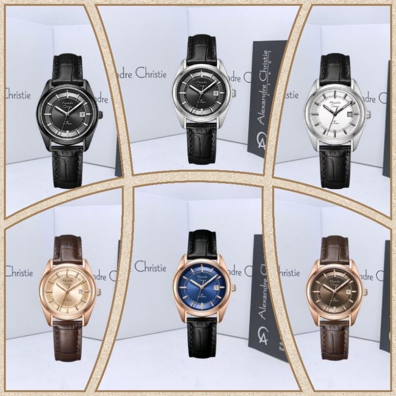 Jam Tangan Wanita Alexandre Christie 8695 AC8695 AC 8695 Tali Kulit
