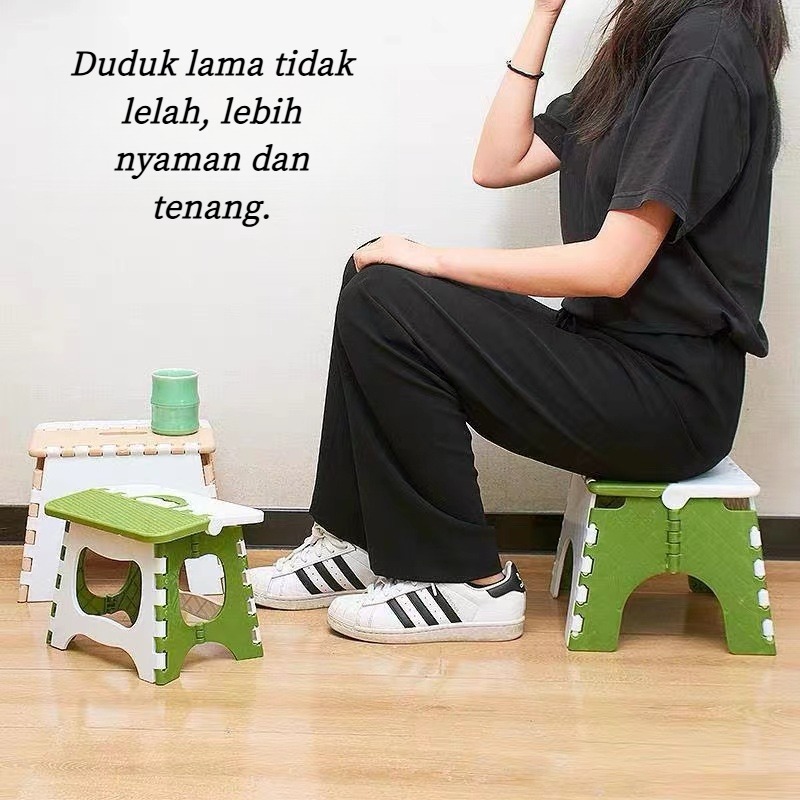 Kursi lipat plastik tebal, kursi lipat sederhana untuk anak-anak, kursi lipat untuk orang dewasa yan