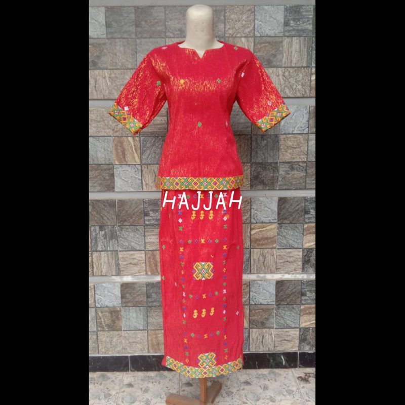 SETELAN BAJU TENUN PABINTIK BENANG EMAS SETELAN BAJU TENUN MOTIF CUMI KALIMANTAN MURAH