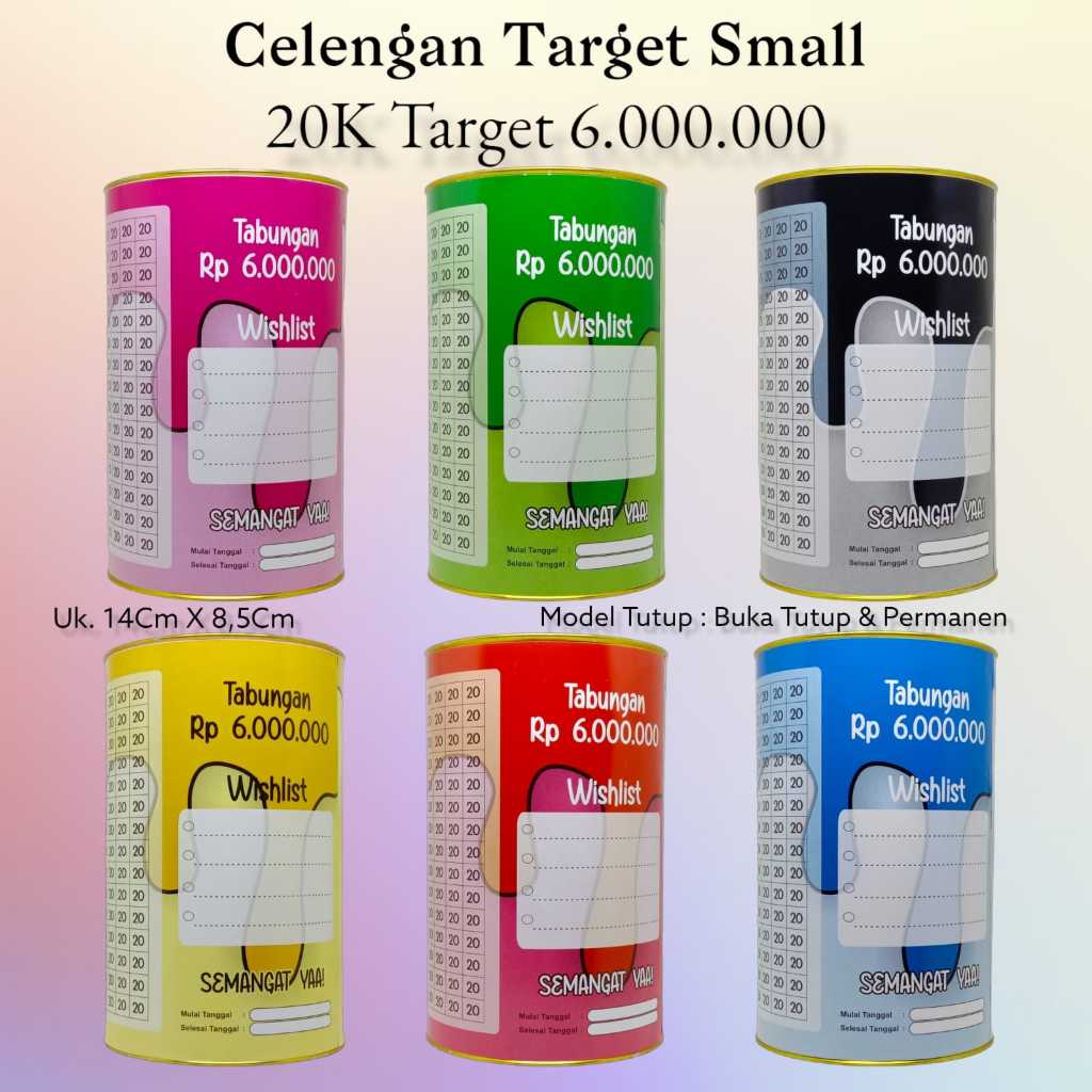 Celengan Target Viral Tabungan Target Souvenir Celengan 20K Target 6 Juta { BISA COD } ukuran SMALL