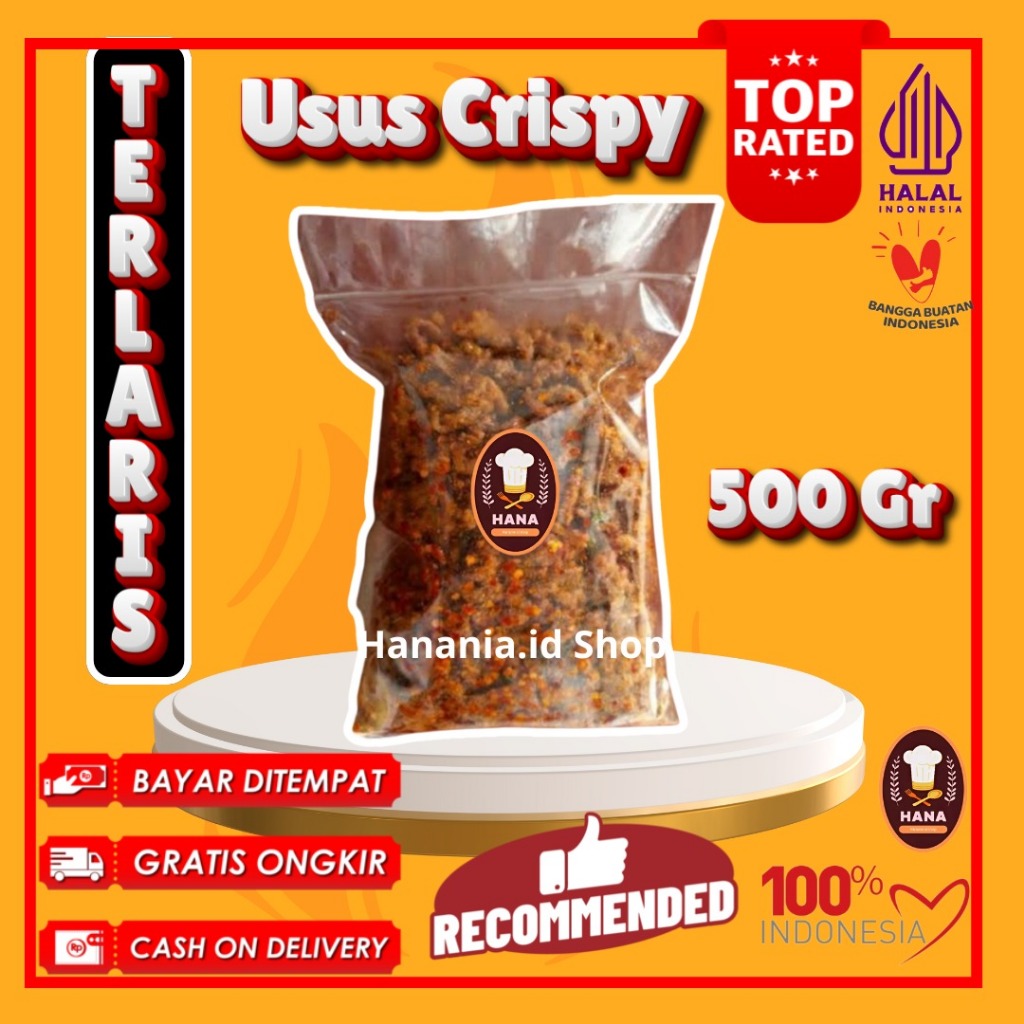 

500gr - USUS KRISPI KRIUK RENYAH REMPAH DAUN JERUK VIRAL/USUS CRISPY/ ORIGINAL + PEDAS | Hanania.id