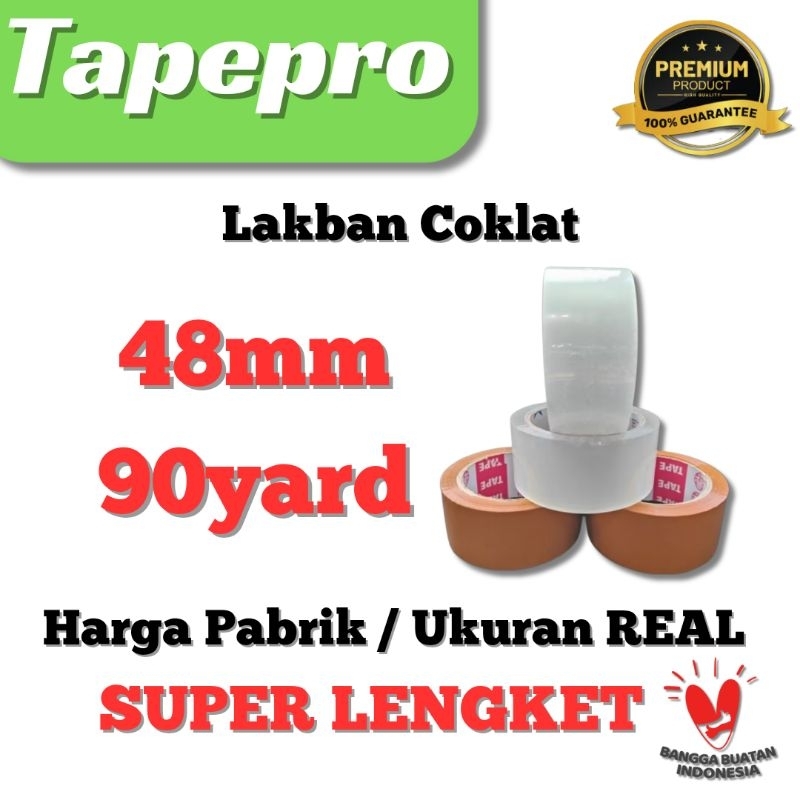 

(Min 3Pcs) Lakban Bening / Coklat OPP 48mmx100yard / 72yard / 90yard Super Lengket Tebal Ukuran REAL Kualitas DAIMARU