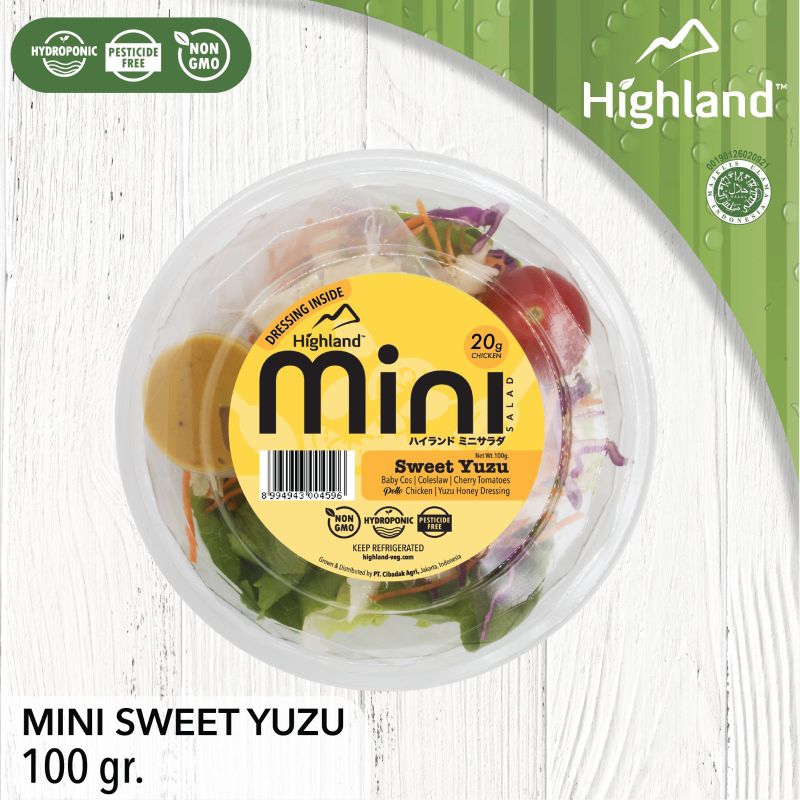 

Salad Mini Sweet Yuzu Salad + Chicken + Dressing 100 gr