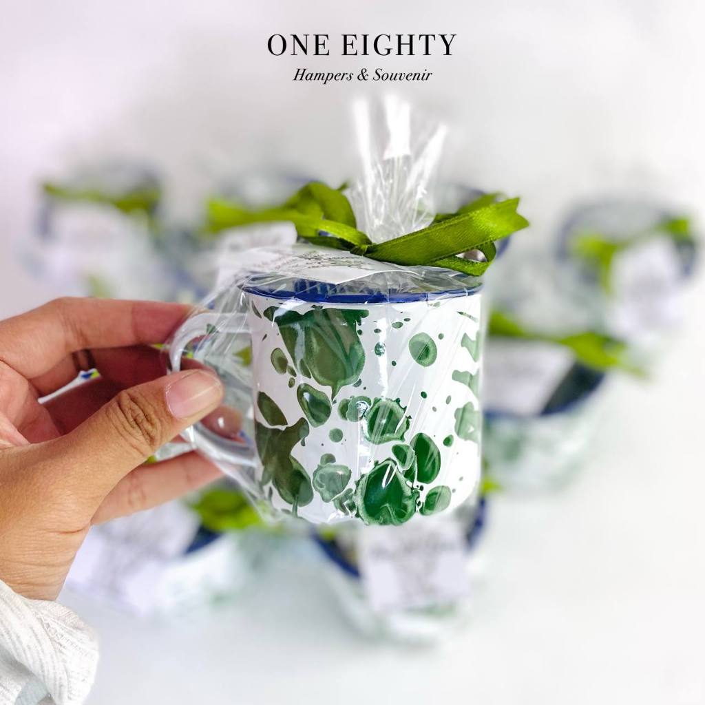 Souvenir Gelas Mug Enamel Jadul Blirik 7cm mug seng blek