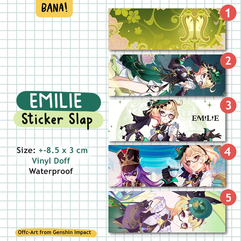 

Sticker Slap EMILIE Genshin Impact Sticker Slap Anime Bijian | BANA