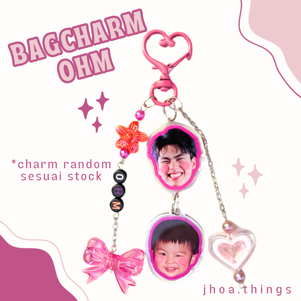 CUTE ACRYLIC BAGCHARM OHM PAWAT KEYCHAIN THAI ACTOR GMMTV