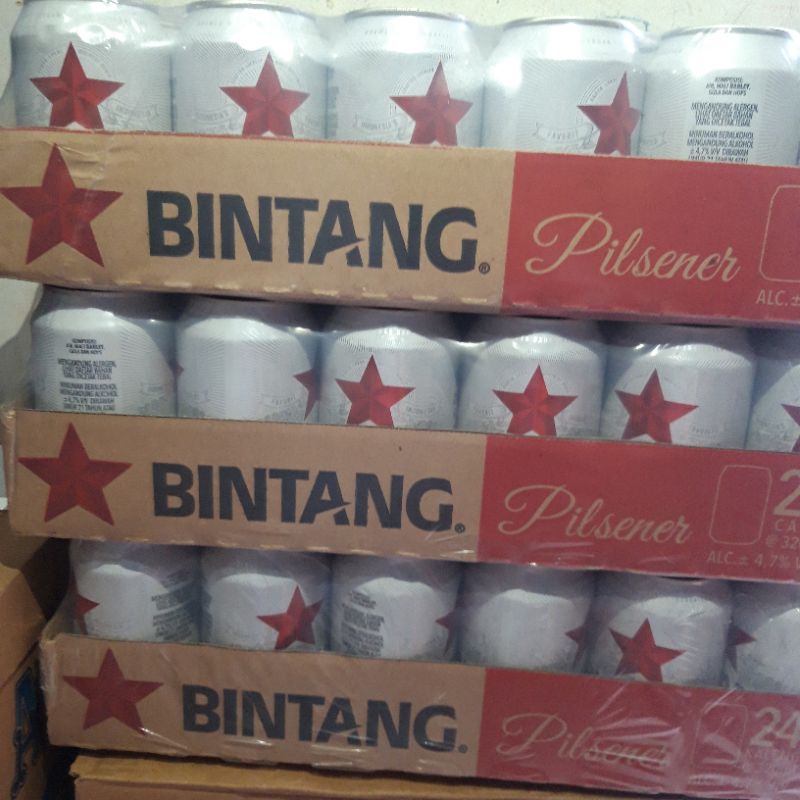 

minuman Bintang byir kaleng 320ml x 48 via shope instan