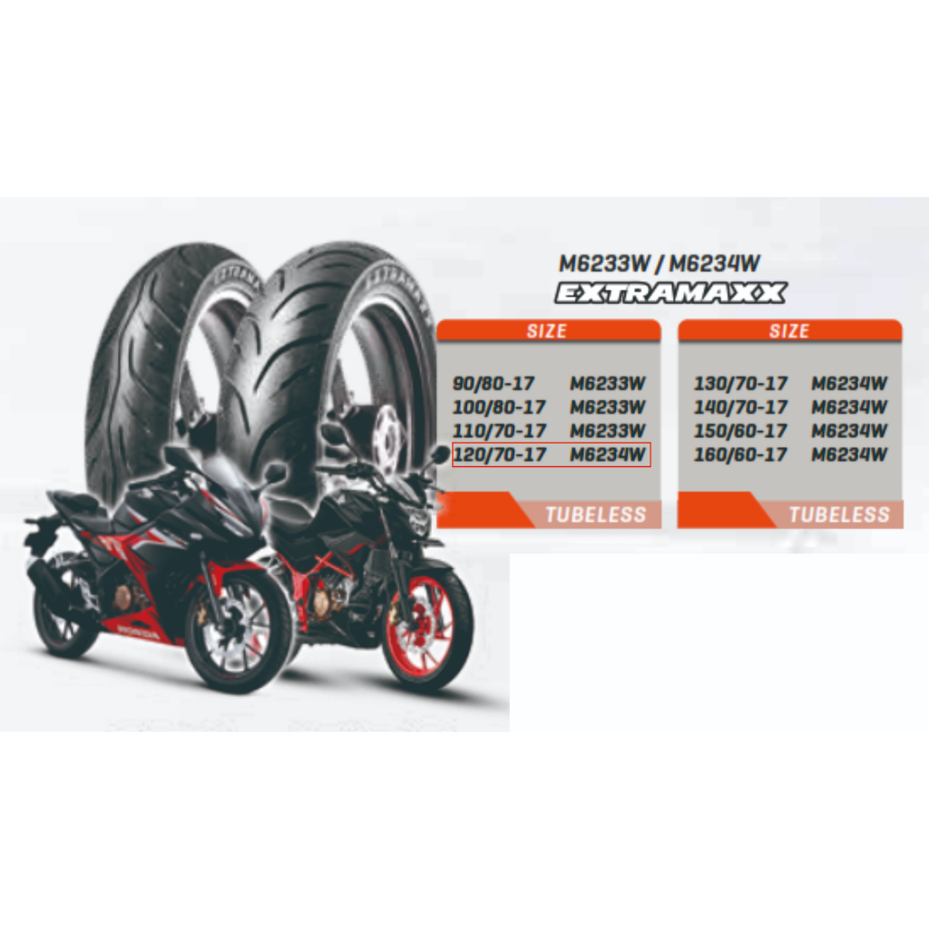 Ban Motor sport  MAXXIS  EXTRAMAX Ukuran 120/70-17